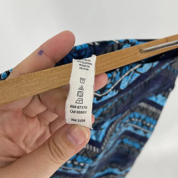 Alo Soft airbrushed teal blue chevron crop legging - Picture 4 of 10